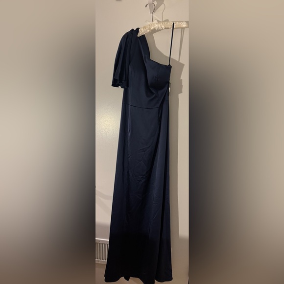 Mac Duggal Navy One Shoulder Dress - Picture 4 of 7